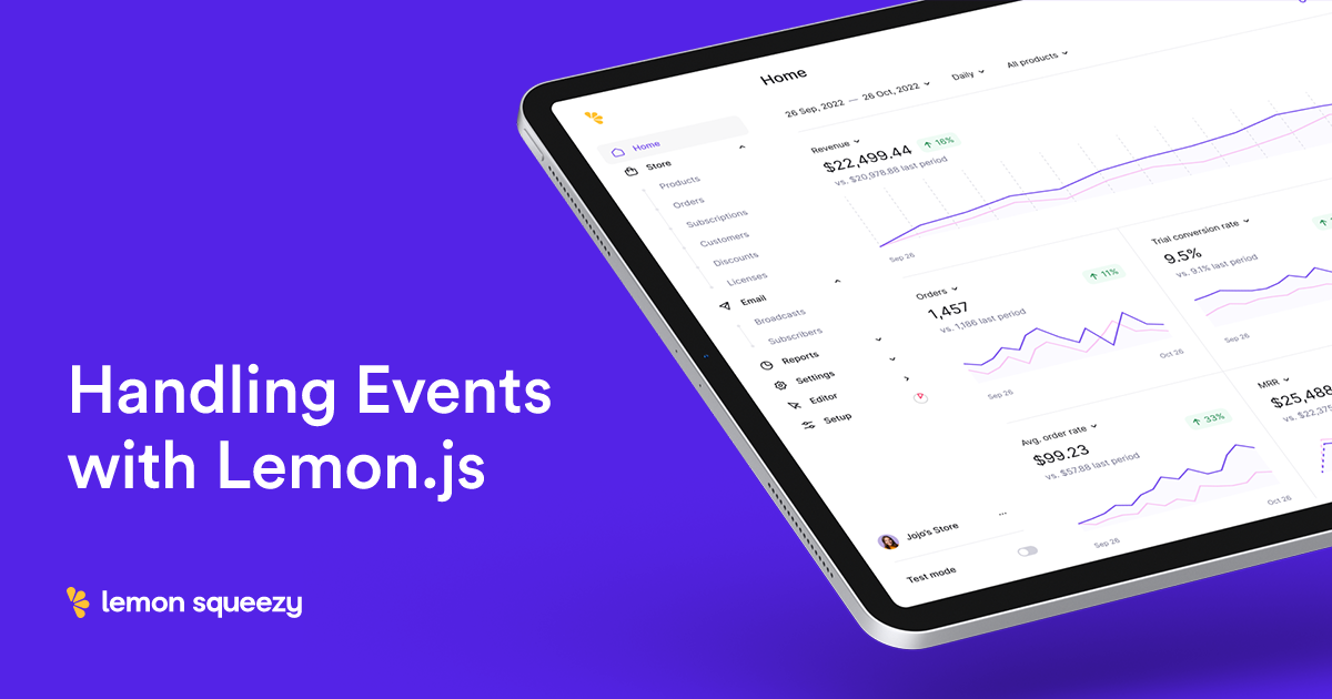 Docs: Handling Events with Lemon.js • Lemon Squeezy